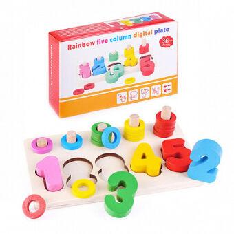 Деревянная игрушка Логика от 1 до 5 D0306 (Н13)