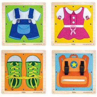 Игра развивающая "Одень и застегни"в коробке (АЕ33)