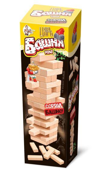 Игра для детей и взрослых "Царь Башня mini" (падающая башня) (З08)