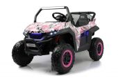 Детский электромобиль T777TT 4WD розовый камуфляж