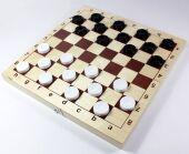 Игра настольная "Шахматы и шашки" (деревянная коробка, поле 29см х 29см) (З08)